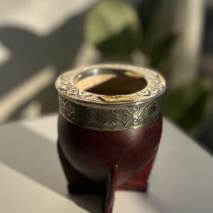 Mate imperial de calabaza. Virola cincelada.