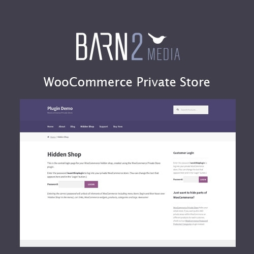Barn2Media WooCommerce Private Store