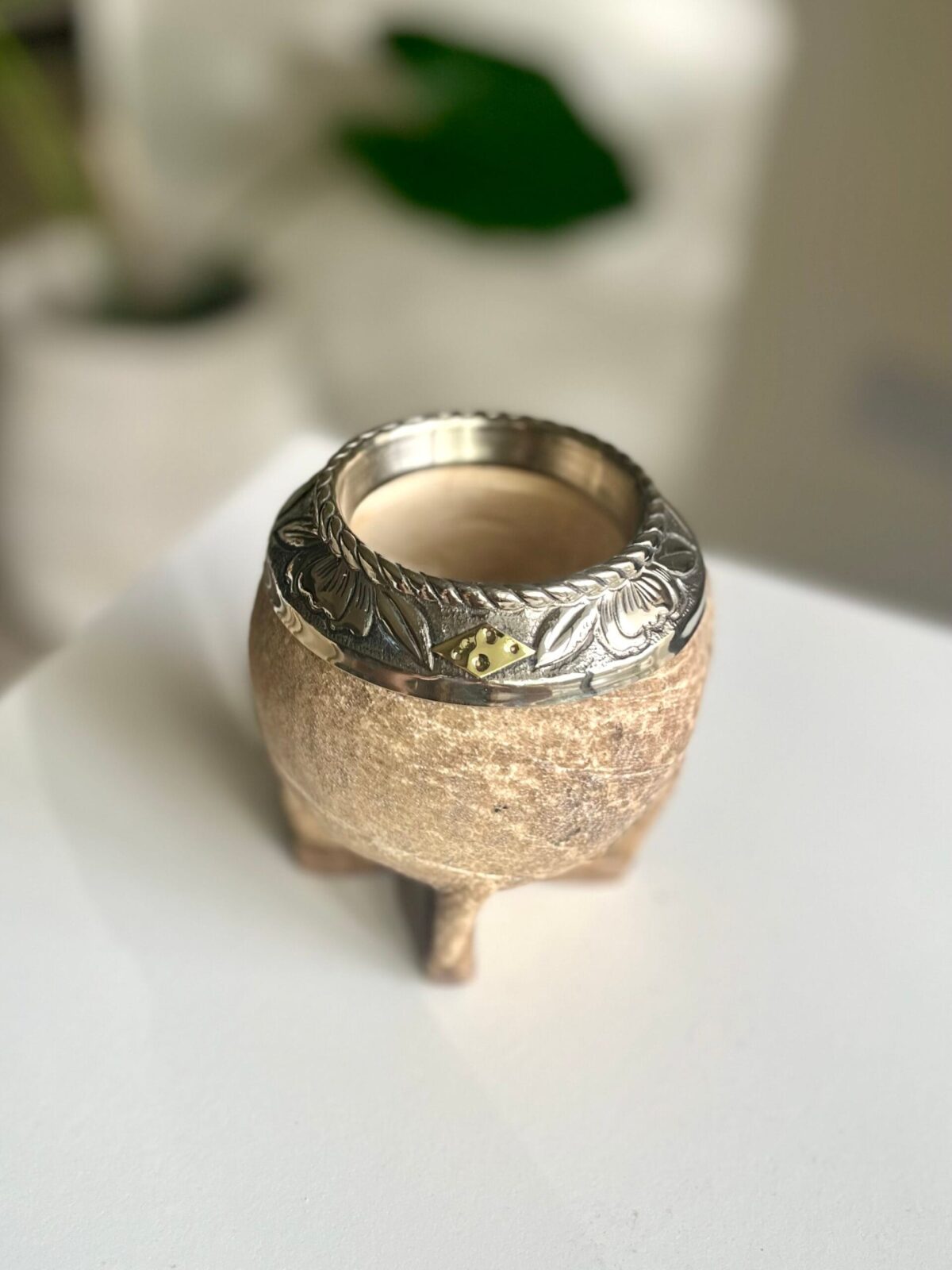 Torpedo Imperial calabaza forrado en cuero crudo.