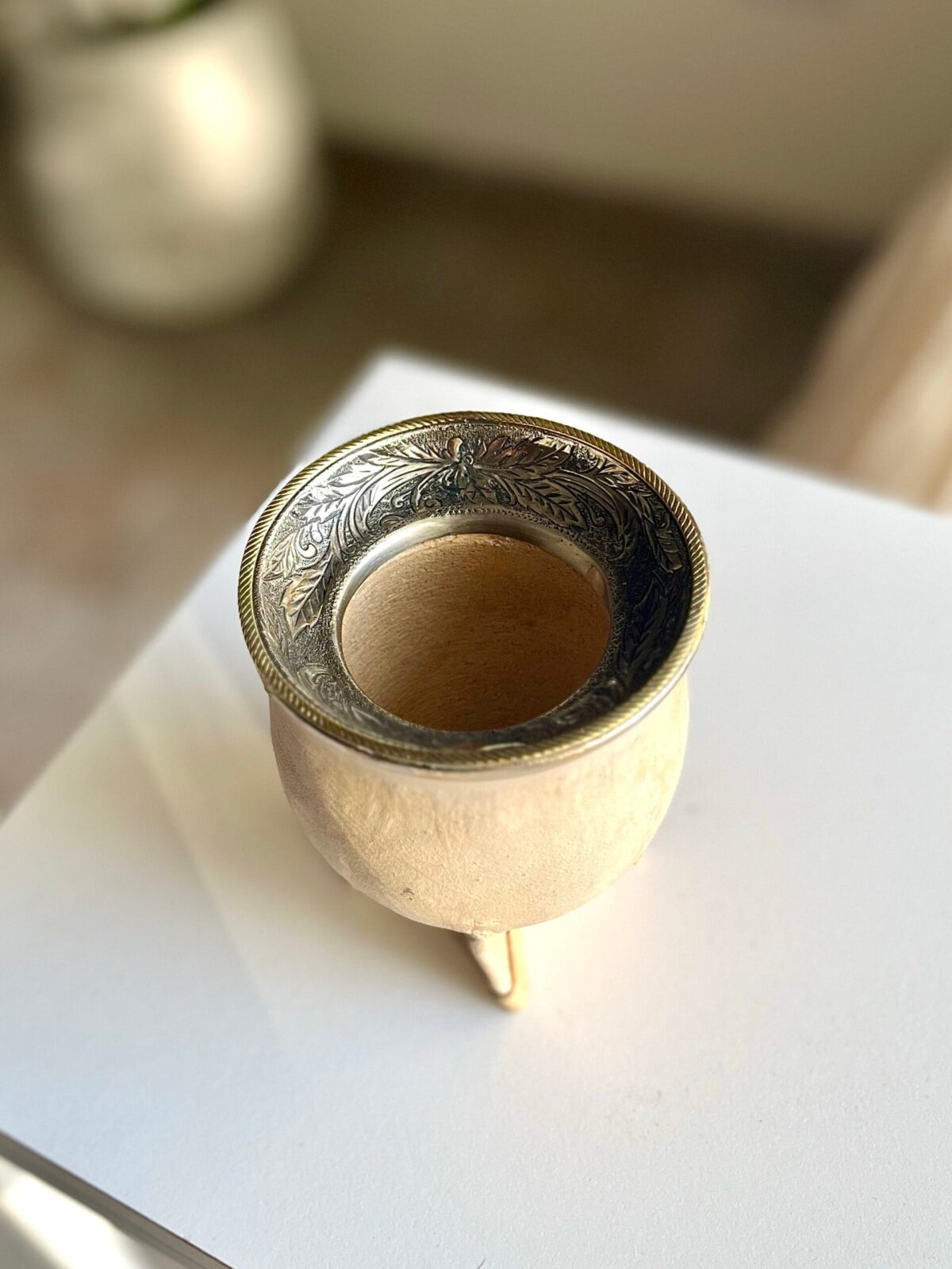 Camionero Virola invertida cuero crudo cocido al tiento