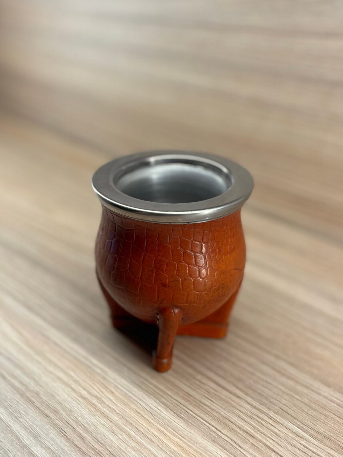 Mate deluxe camionero croco. Cuero suela