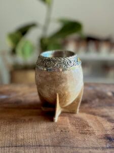 Torpedo Imperial calabaza forrado en cuero crudo.