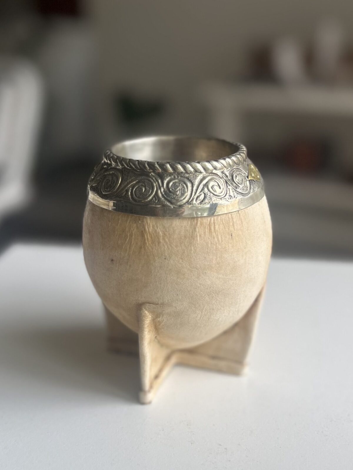 Torpedo Imperial calabaza forrado en cuero crudo.