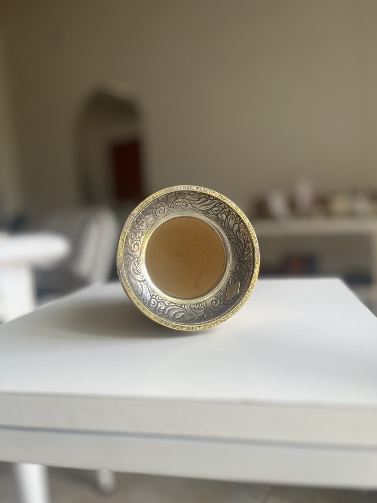 Camionero Virola invertida cuero crudo cocido al tiento